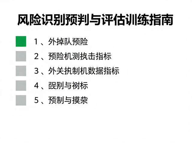 风险识别的关键指标与数据采集