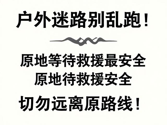 户外迷路别乱跑！原地等待救援最安全，切勿远离原路线