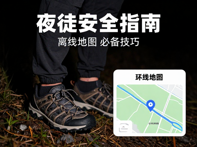 夜间徒步安全指南,防滑鞋搭配与离线地图必备技巧
