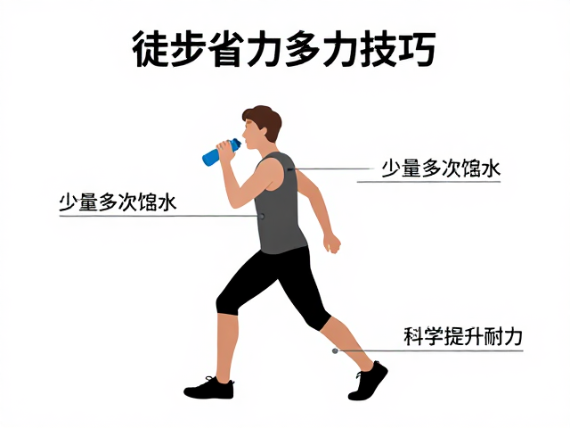 徒步省力姿势与配速技巧，少量多次饮水，科学提升耐力