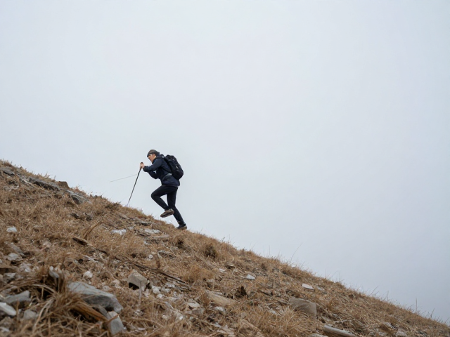 登山上坡下坡省力技巧,脚跟落地需谨慎,牢记体力七分原则