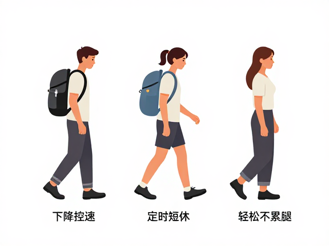 徒步省力技巧，科学姿势，下降控速，定时短休，轻松不累腿