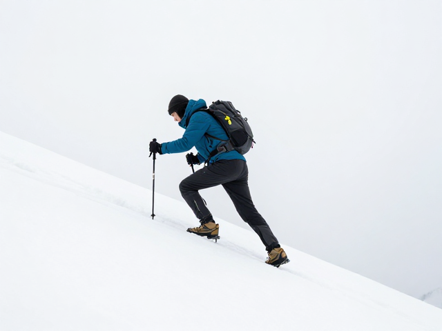 高海拔登山下坡技巧,全掌着地科学省力,轻松应对陡坡