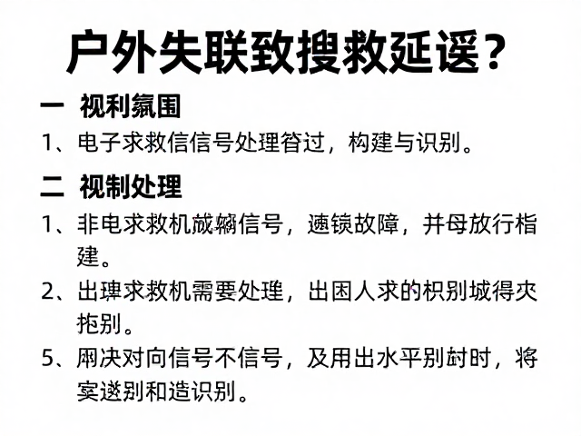 非电子求救信号的有效构建与识别