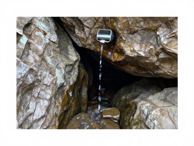 岩缝渗水收集：物理拦截与重力过滤