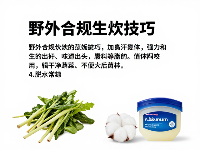 野外合规生火做饭技巧,脱水蔬菜,棉球凡士林应急指南