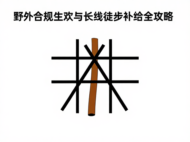 井字火堆搭建法,野外合规生火与长线徒步补给全攻略