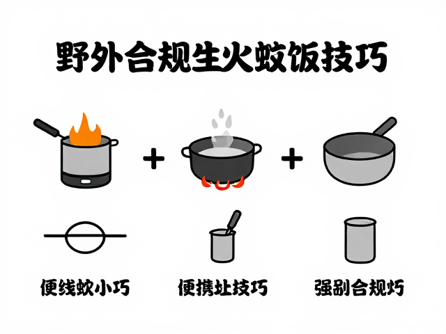 野外合规生火做饭技巧,短线轻量炊事与便携调料全攻略