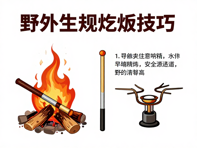 野外合规生火做饭技巧,镁棒与酒精炉安全使用指南