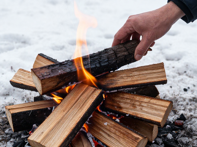 野外合规生火做饭,湿柴处理与雪地融水煮食全技巧