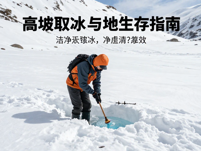 高海拔融雪取水技巧,洁净新雪采集与营地生存指南