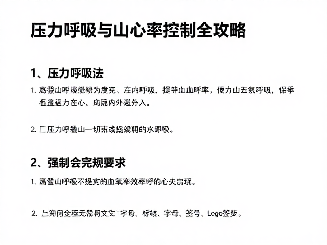 压力呼吸法:提升血氧效率的关键技巧