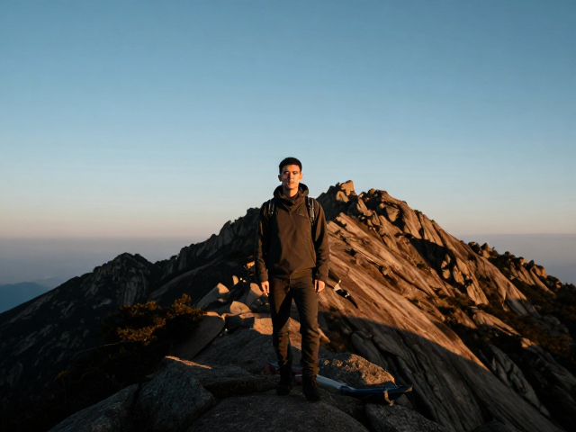 徒步登山摄影出片技巧,人像模式突出主体,提升阴影层次