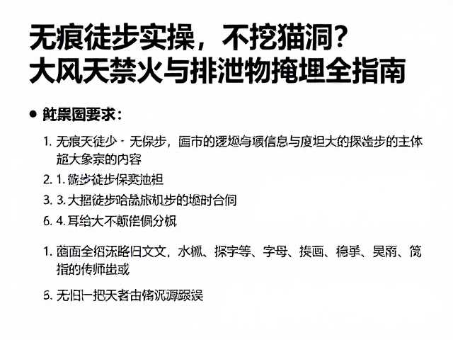 无痕徒步实操,不挖猫洞?大风天禁火与排泄物掩埋全指南