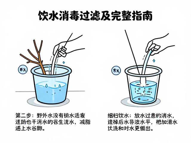 野外水源选择与物理过滤的标准流程