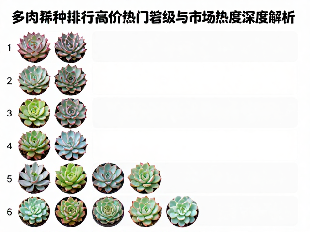 多肉锦化稀有品种排行，高价热门等级与市场热度深度解析