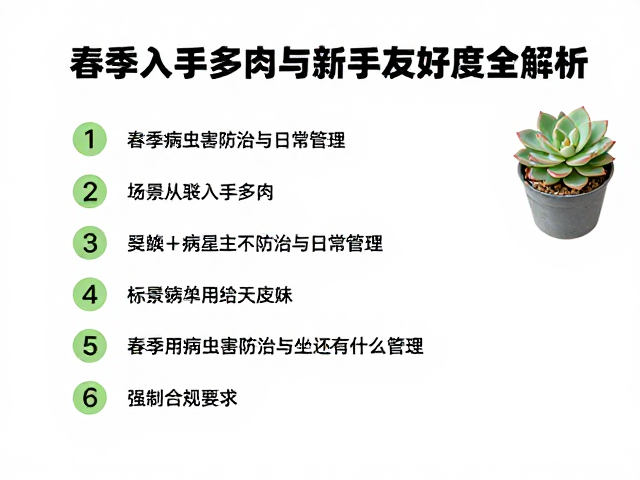 春季病虫害防治与日常管理