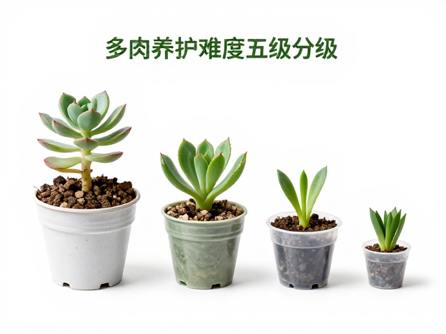 多肉养护难度五级分级，泥炭颗粒混合，叶插容易，新手必看