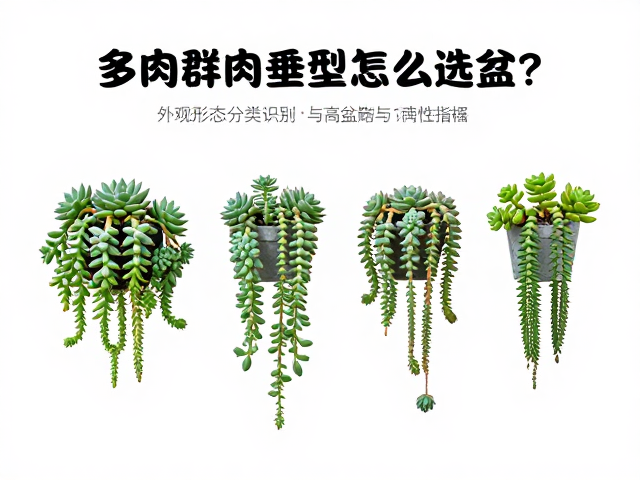 多肉群生垂吊型怎么选盆？外观形态分类识别与高盆搭配指南