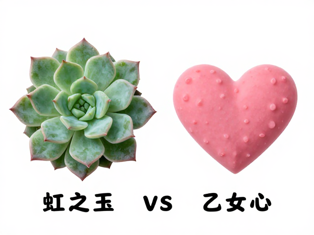 虹之玉vs乙女心，星形花多肉详细对比，一招区分不混淆