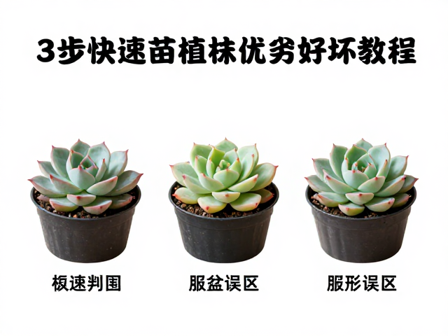 多肉状态苗服盆期波动？3步快速判断植株优劣好坏教程