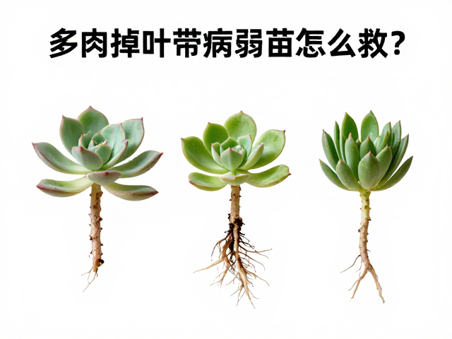 多肉掉叶带病弱苗怎么救？3步快速判断植株优劣教程