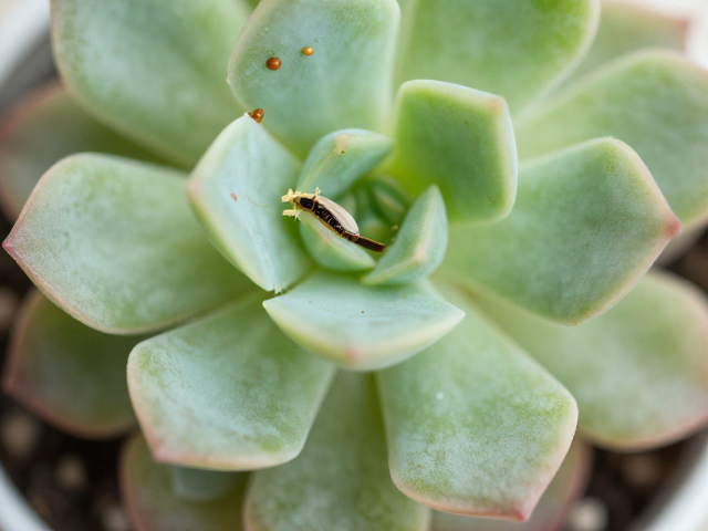 排查叶缝隐蔽的虫害踪迹