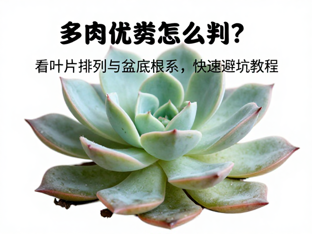 多肉优劣怎么判？看叶片排列与盆底根系，快速避坑教程
