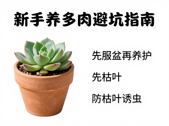 新手养多肉避坑指南，先服盆再养护，防枯叶诱虫
