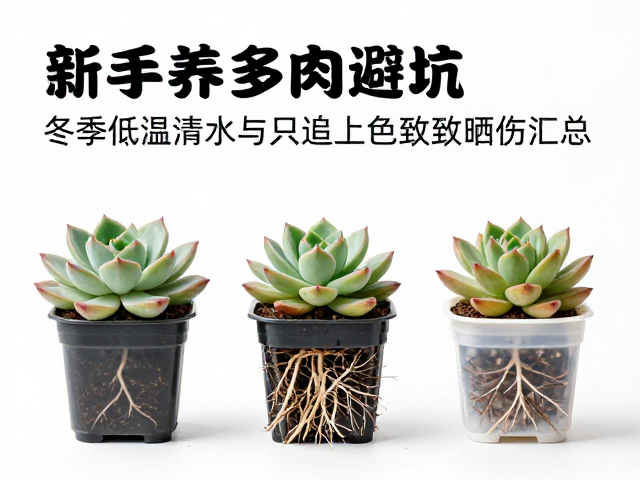 新手养多肉避坑，冬季低温浇水与只追上色致晒伤误区汇总