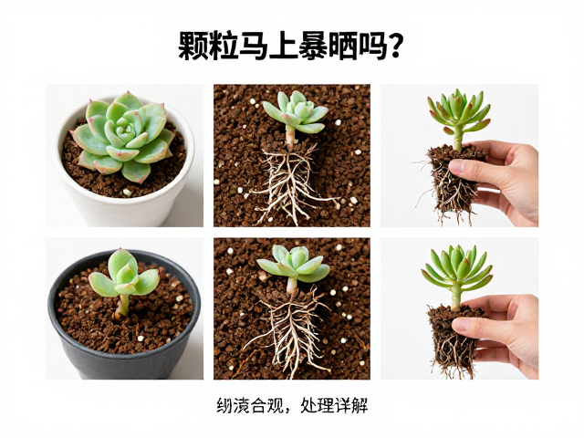 多肉新苗开箱验货，配颗粒土后能马上暴晒吗？完整处理步骤详解