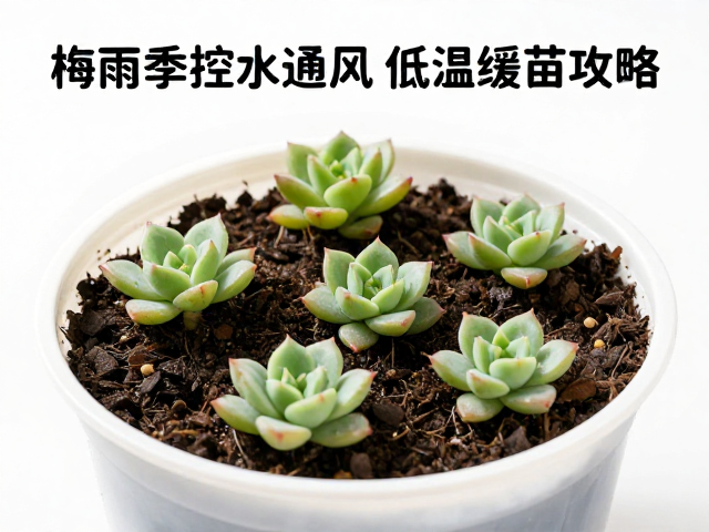 多肉新苗上盆详细教程，梅雨季控水通风，低温期缓苗攻略