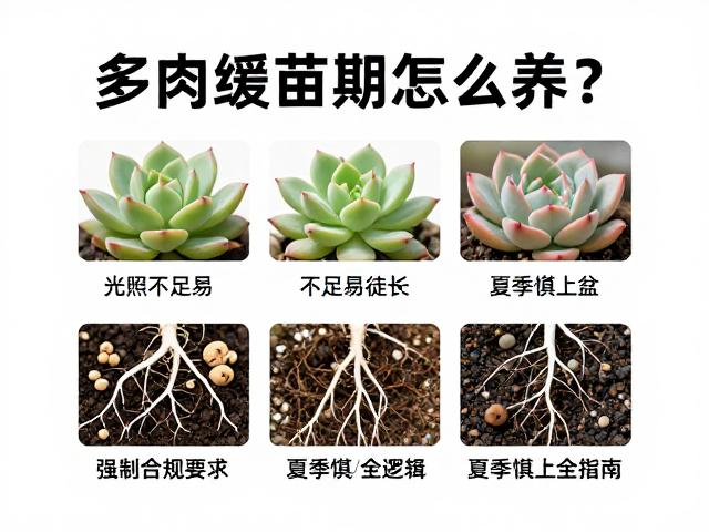 多肉缓苗期怎么养？光照不足易徒长，夏季慎上盆全指南
