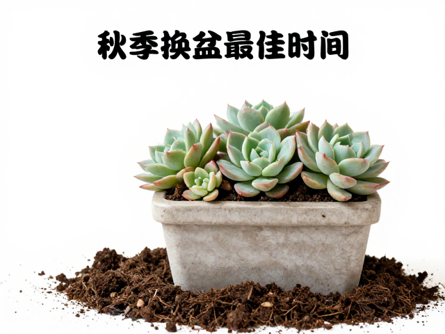 多肉成株秋季换盆最佳时间与操作，选排水好土，轻松服盆