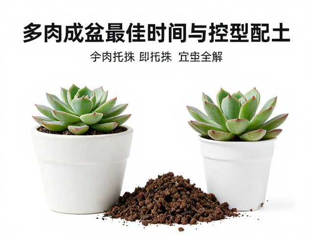 多肉成株换盆最佳时间与控型配土，倒扣托株操作全解