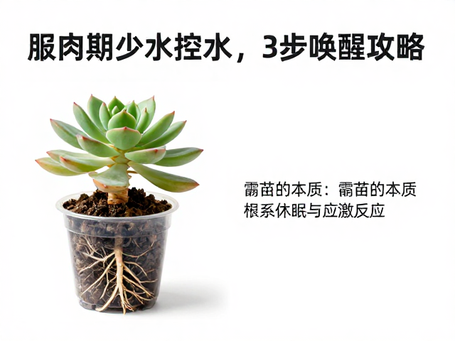 多肉僵苗不服盆？服盆期少水控水，3步唤醒攻略