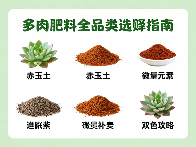 多肉肥料全品类选购指南，赤玉土与微量元素补充剂搭配攻略