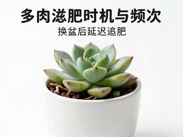 多肉施肥时机与频次，换盆后延迟追肥，严格遵循沿盆边施肥法