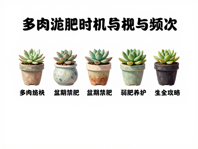 多肉施肥时机与频次，服盆期禁肥，弱肥养护全攻略