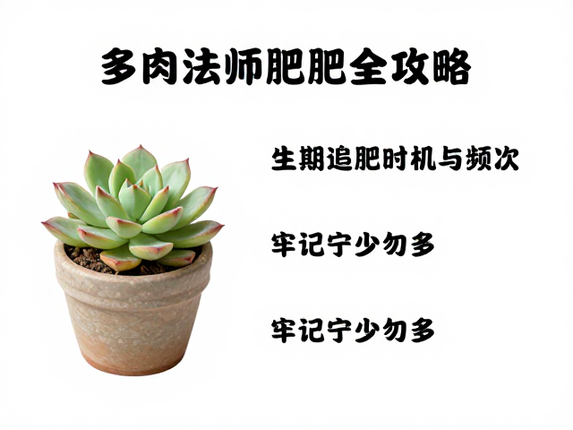 多肉法师施肥全攻略，生长期追肥时机与频次，牢记宁少勿多