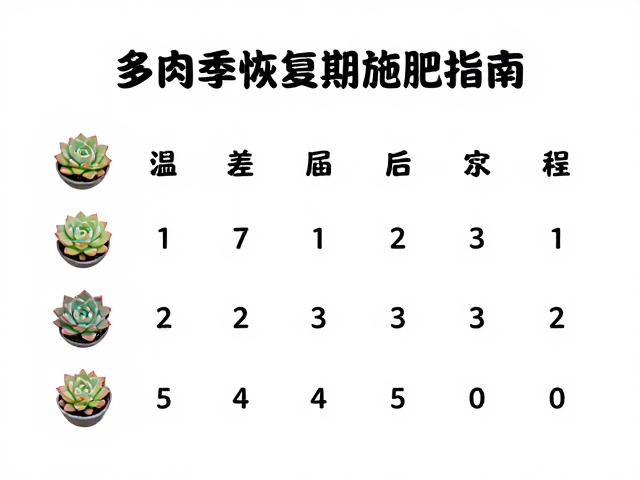 多肉秋季恢复期施肥指南，温差稳定后怎么施？附完整频次教程