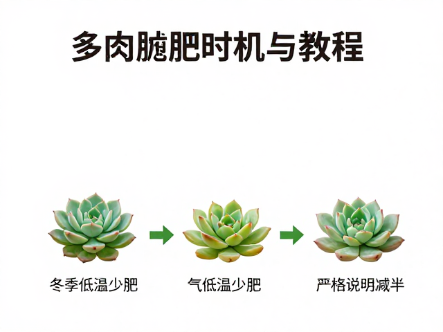 多肉施肥时机与频次教程，冬季低温少肥，严格按说明减半使用
