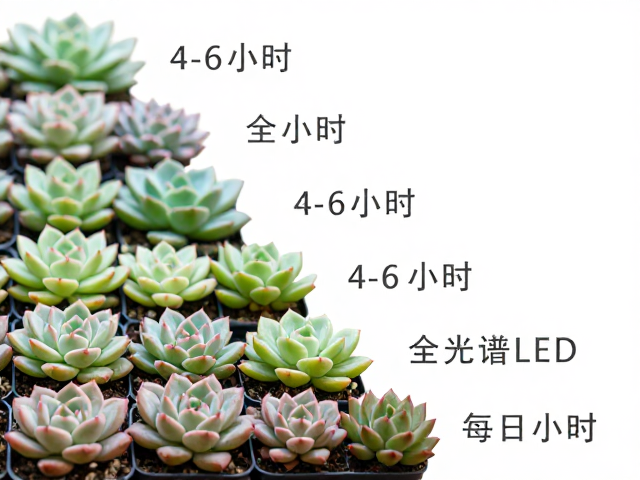 多肉光照分级，每日4-6小时全光谱灯养护指南