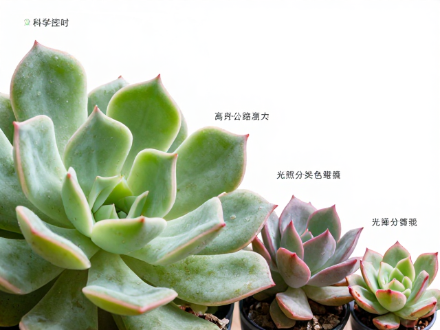 多肉光照分级管理，病弱植株遮阴避暴晒，科学控时养出好状态