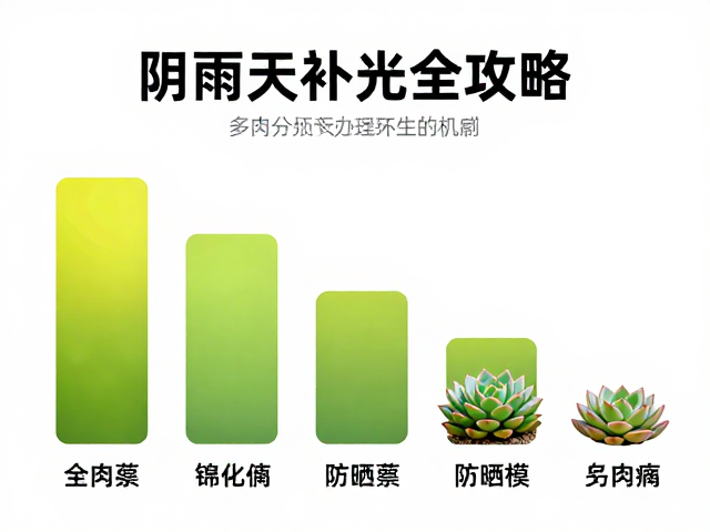 多肉光照分级管理，锦化防晒，阴雨天补光全攻略