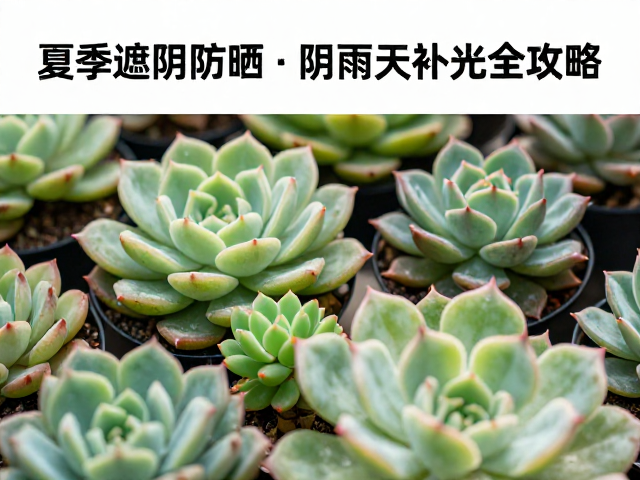 多肉光照分级管理，夏季遮阴防晒与阴雨天补光全攻略