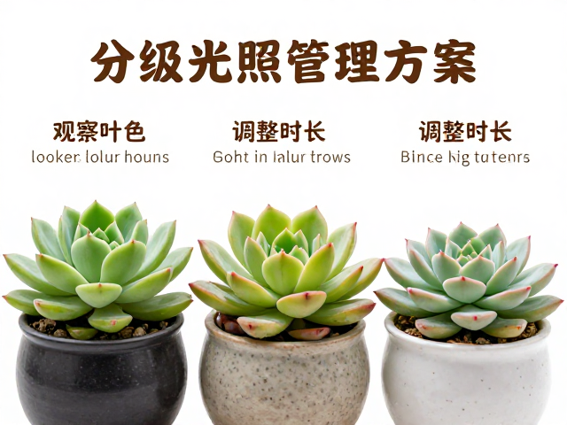 多肉补光攻略，观察叶色调整时长，分级光照管理方案