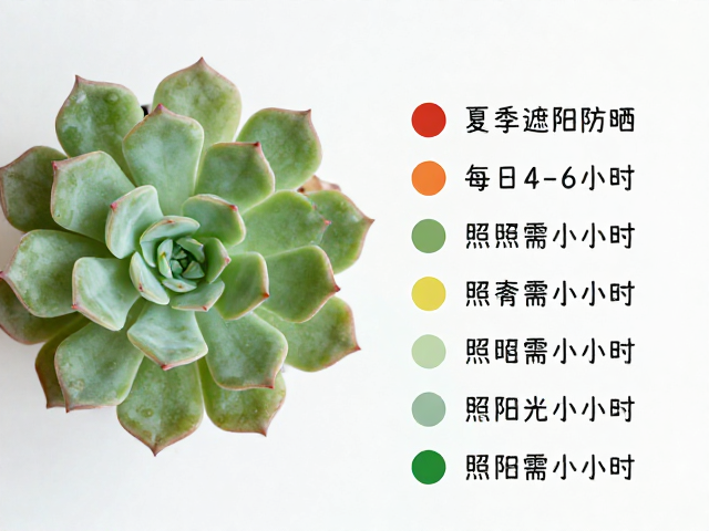 多肉夏季遮阴防晒，每日4-6小时光照需求分级管理方案
