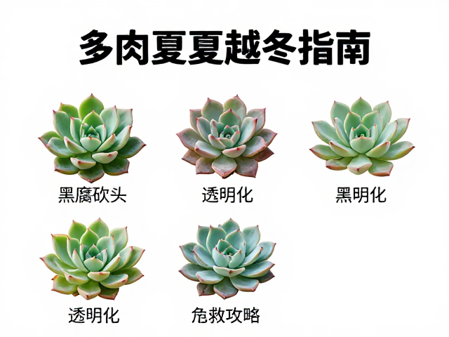 多肉度夏越冬指南，黑腐砍头与冻伤透明化急救全攻略