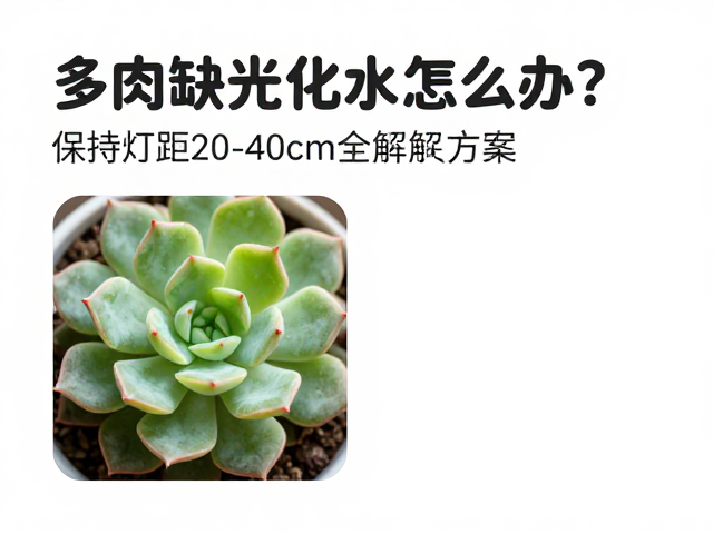 多肉缺光化水怎么办？保持灯距20-40cm全套解决方案